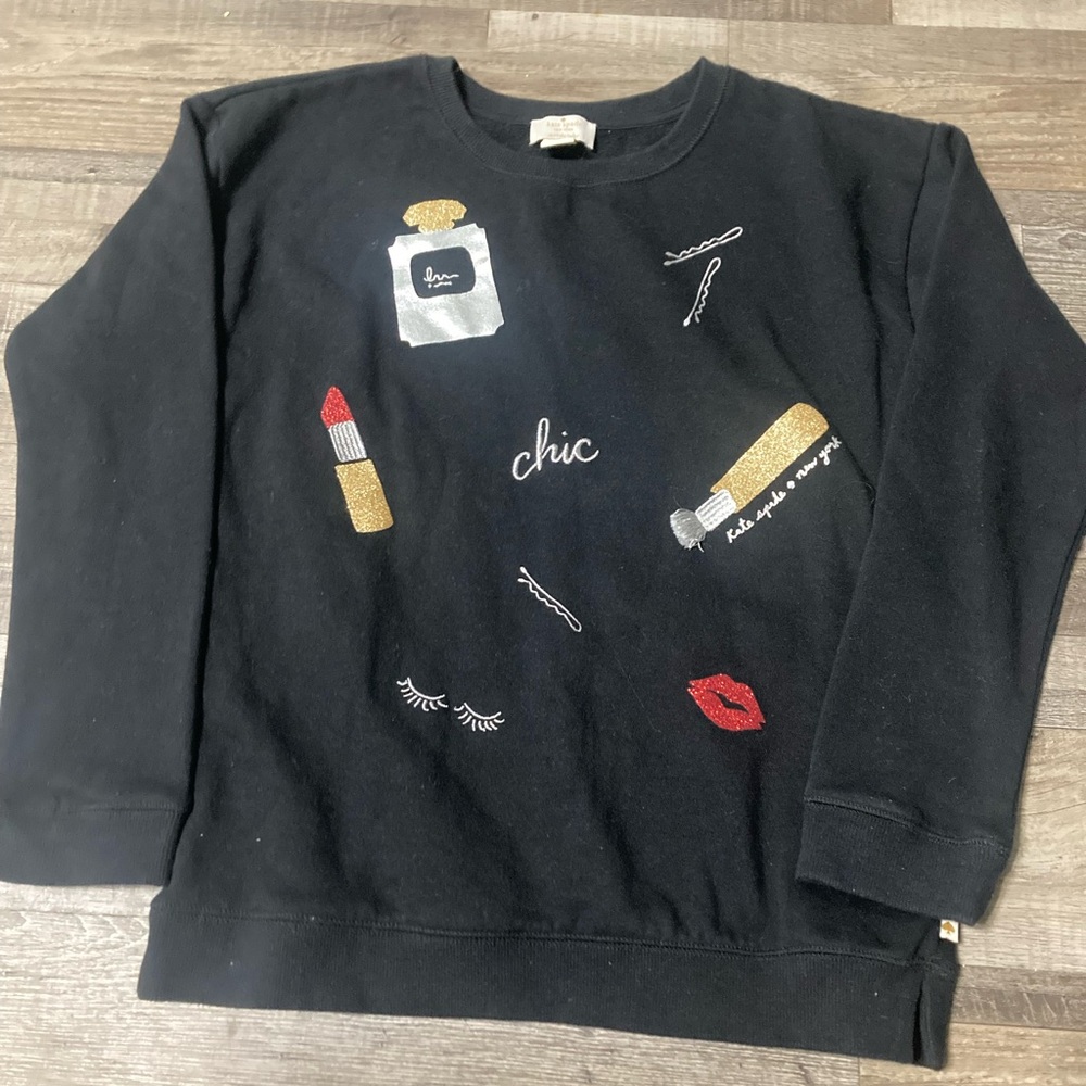 KATE SPADE NEW YORK YOUNG GIRLS EMBROIDERED SWEATER/SWEATSHIRT 14